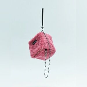 pink plush bag